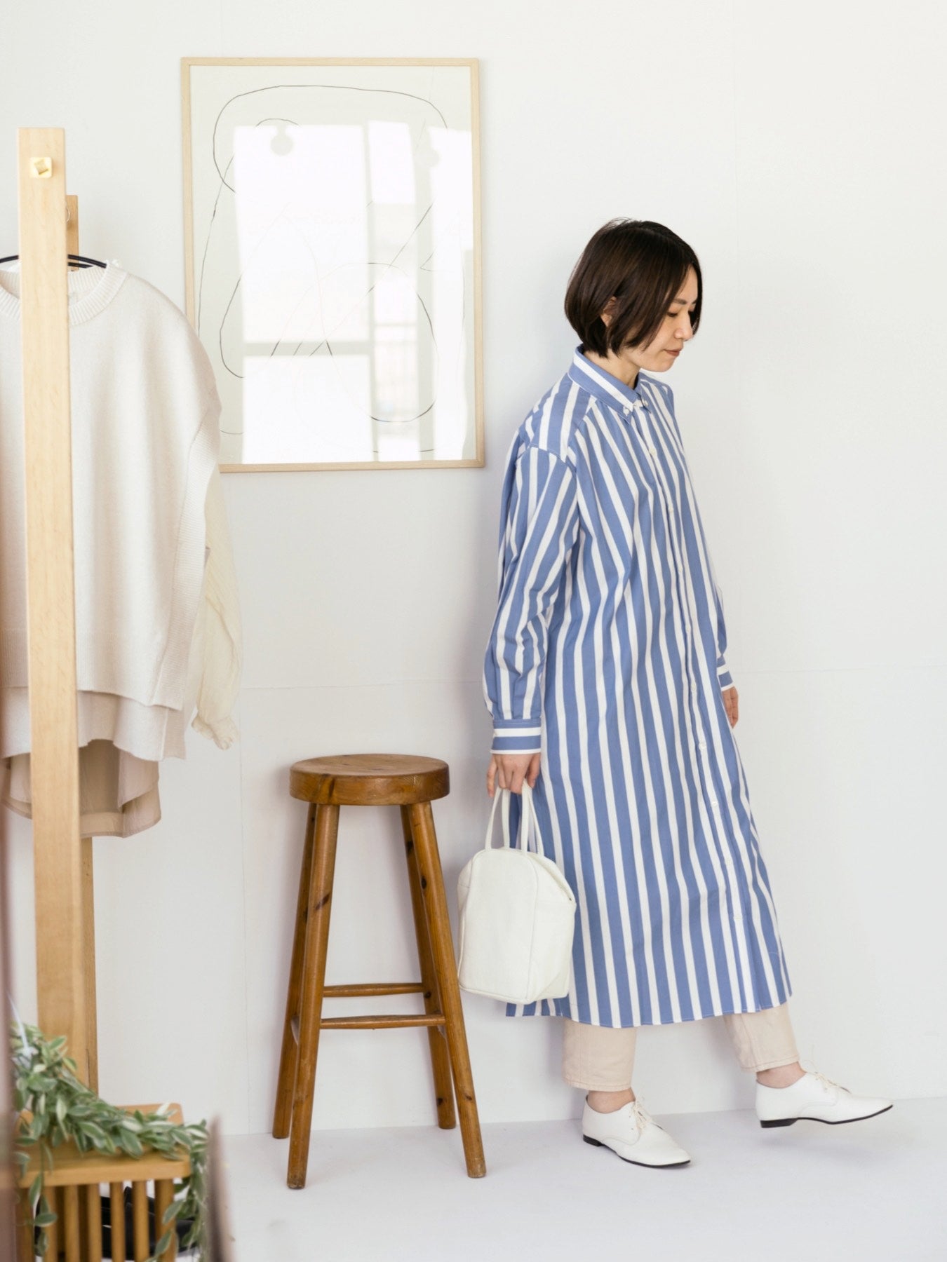 驚きの価格が実現！ 美品✨シンメ ストライプワンピース ドッキング