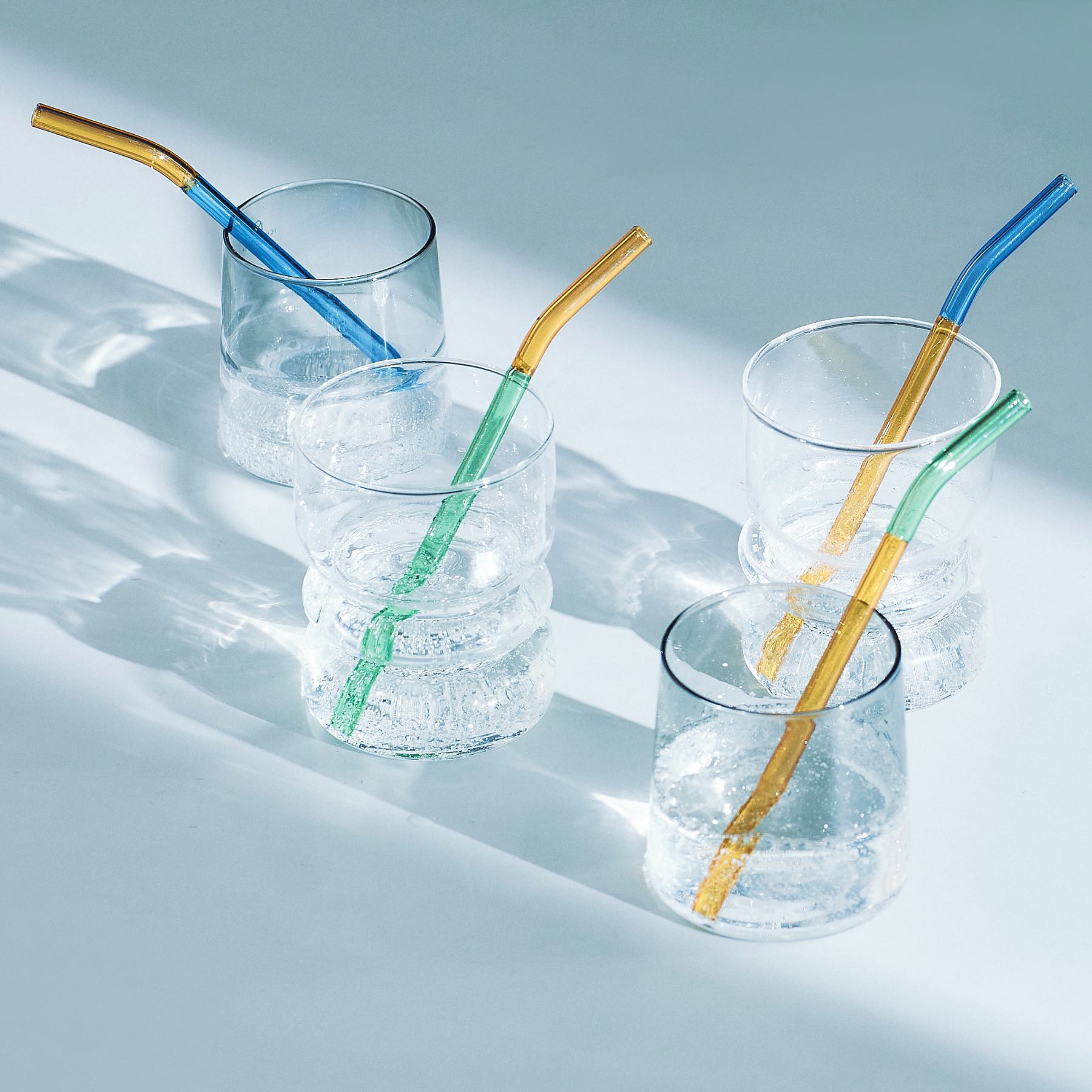 TWO TONE GLASS STRAW（2本セット）