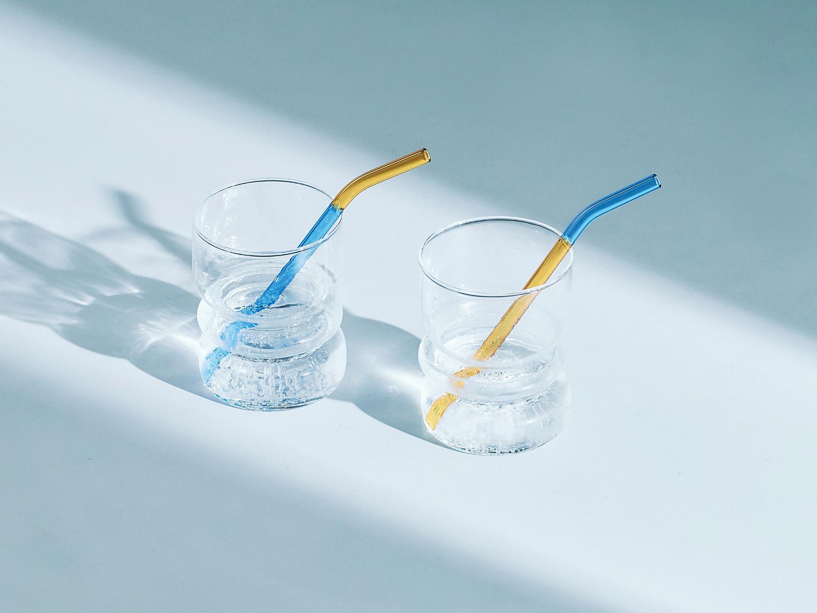 TWO TONE GLASS STRAW（2本セット）