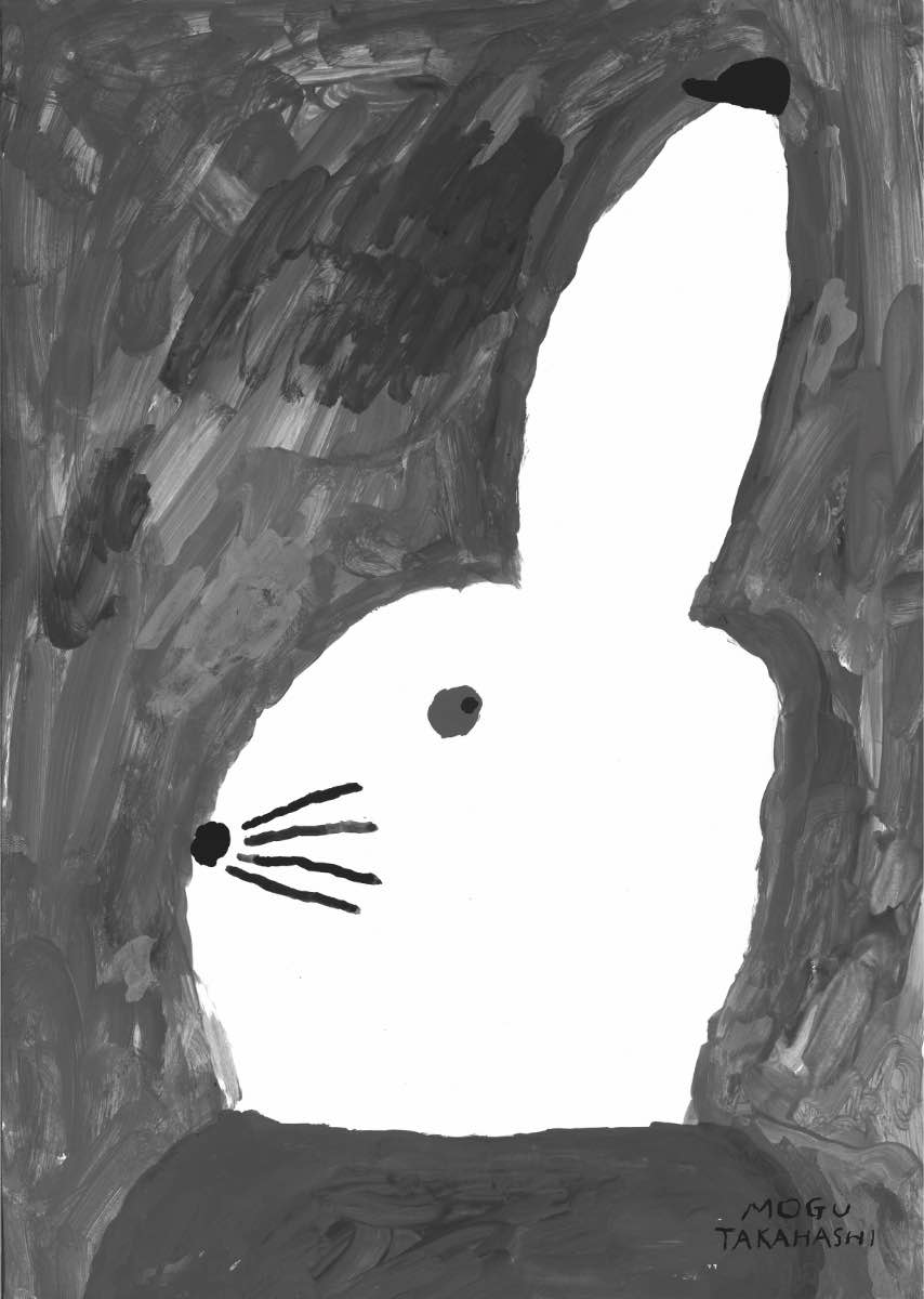 アートポスター Mogu Takahashi ／RABBIT WITH SMALL HAT（50cm×70cm