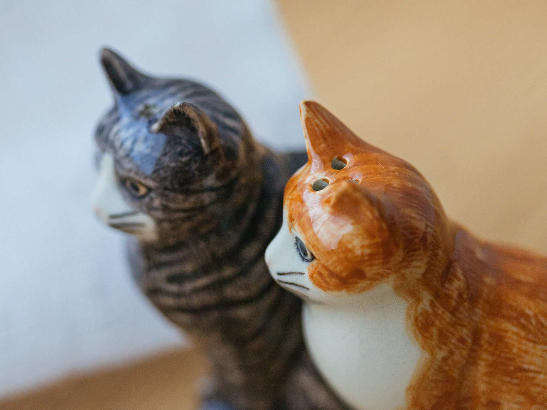 Quail Ceramics キャット・ソルト&ペッパーセット