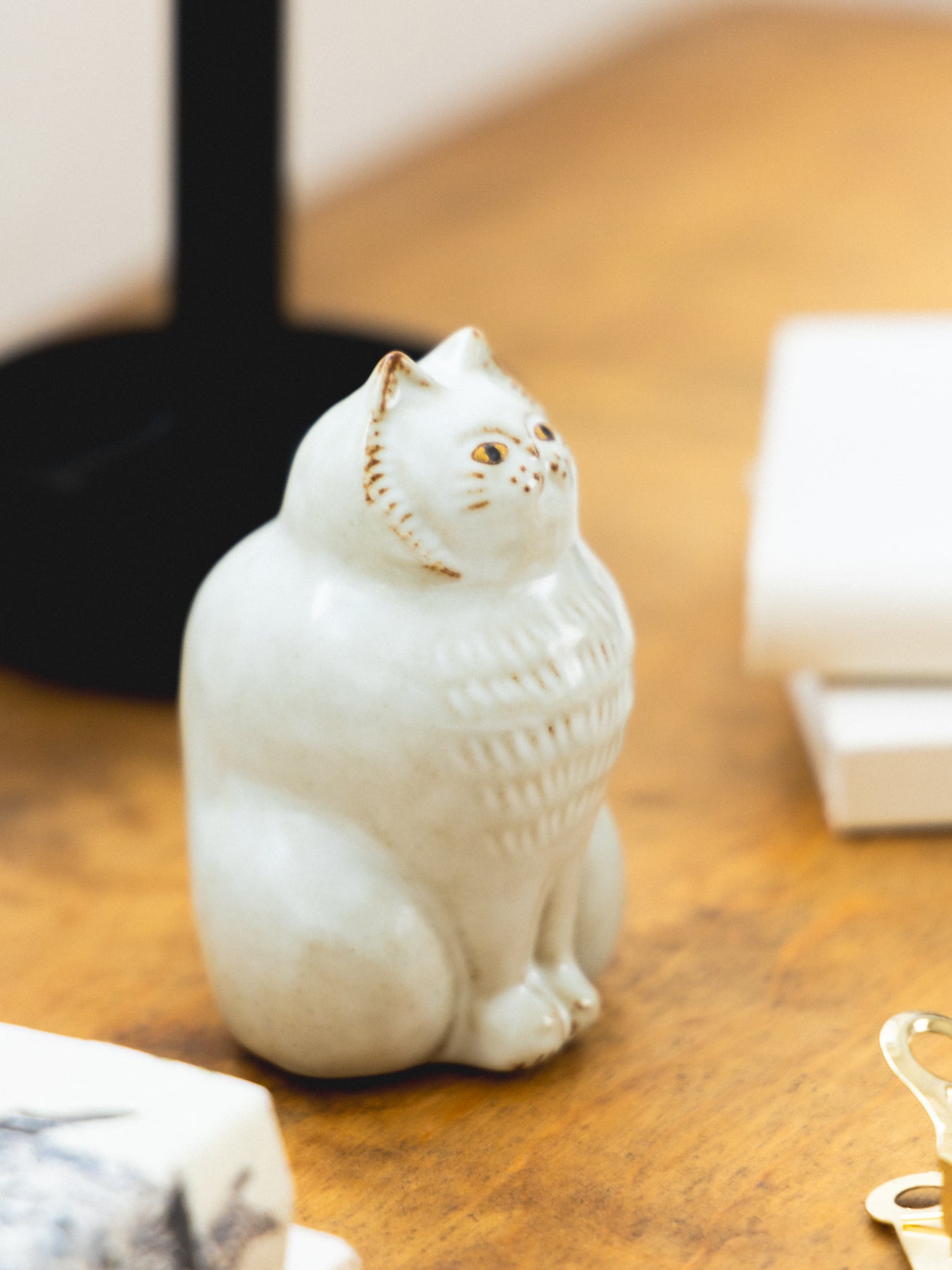 陶器 猫の四目並べ - 置物
