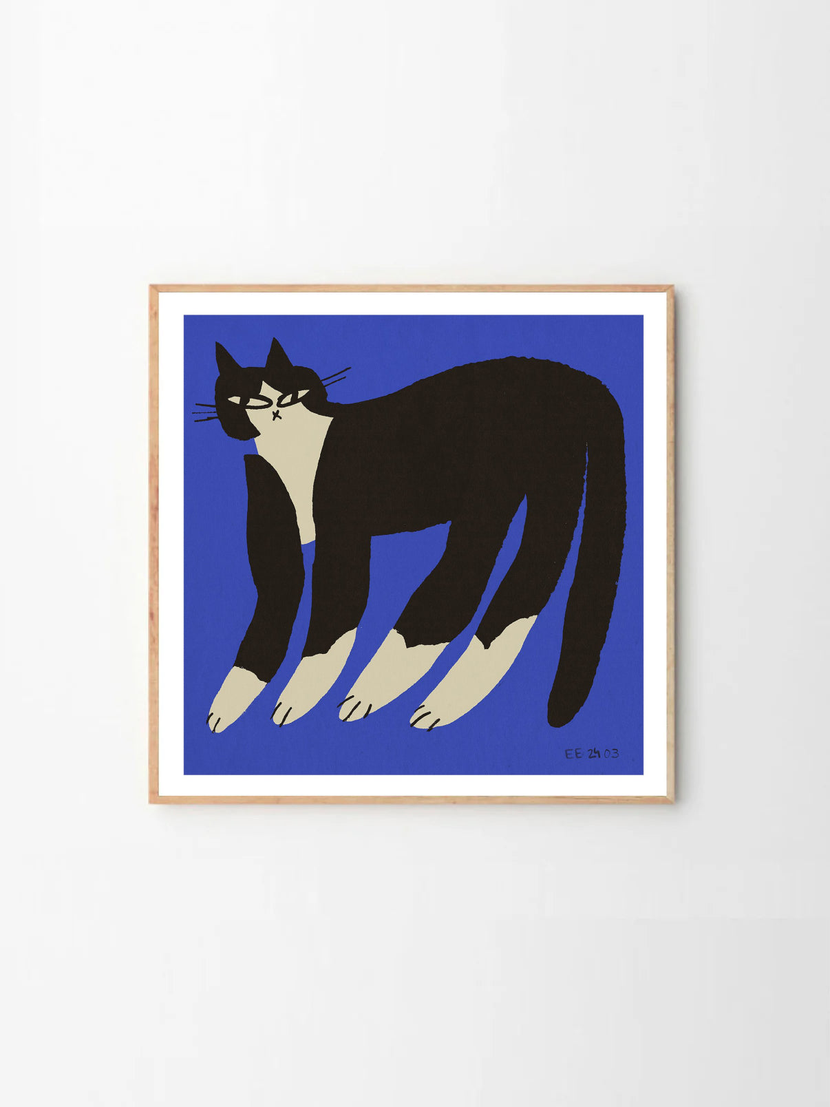 アートポスター ENIKŐ KATALIN EGED／Cat in Blue（50cmx50cm）